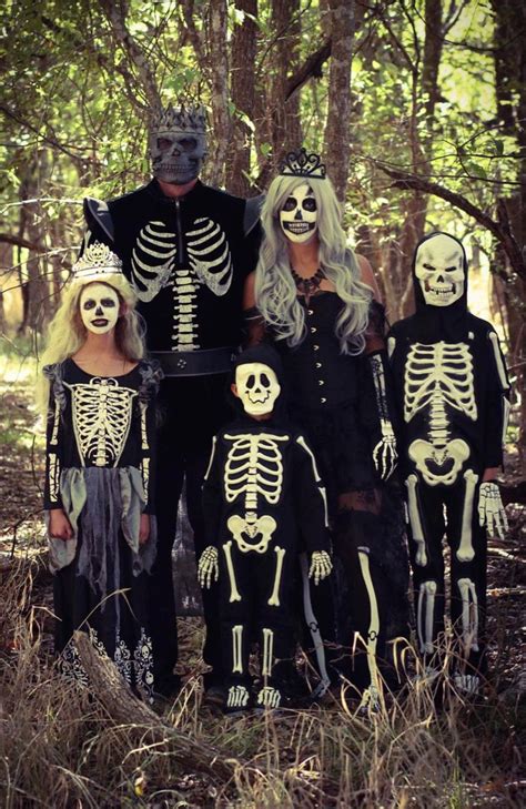 family skeleton halloween costumes|More.